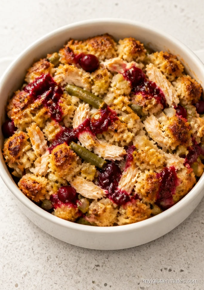 Cranberry Turkey Stuffing Casserole