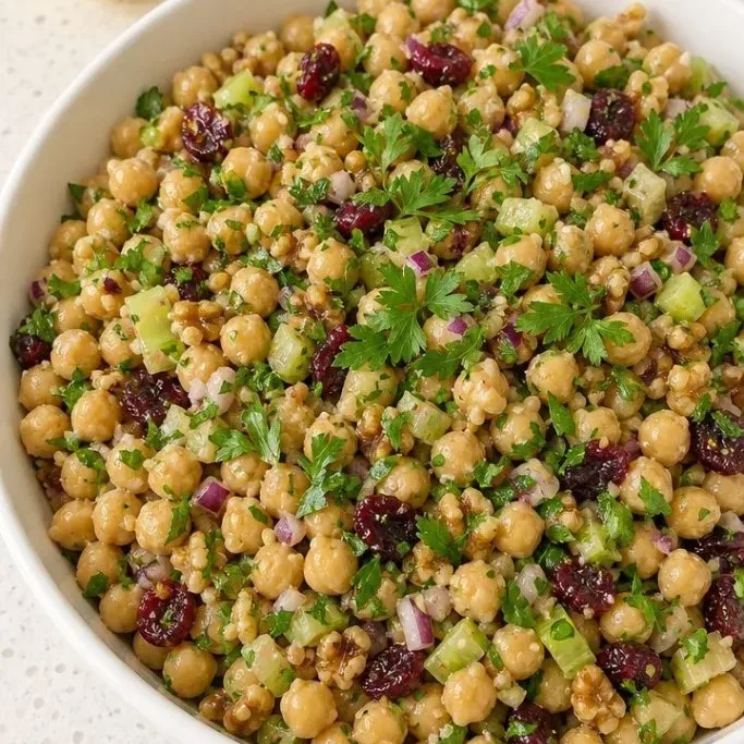 10-Minute Cranberry Walnut Chickpea Salad Cranberry Walnut Chickpea Salad