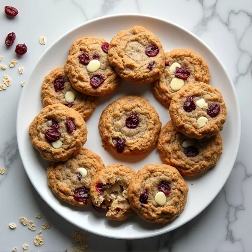 Cranberry White Chocolate Oatmeal Cookies