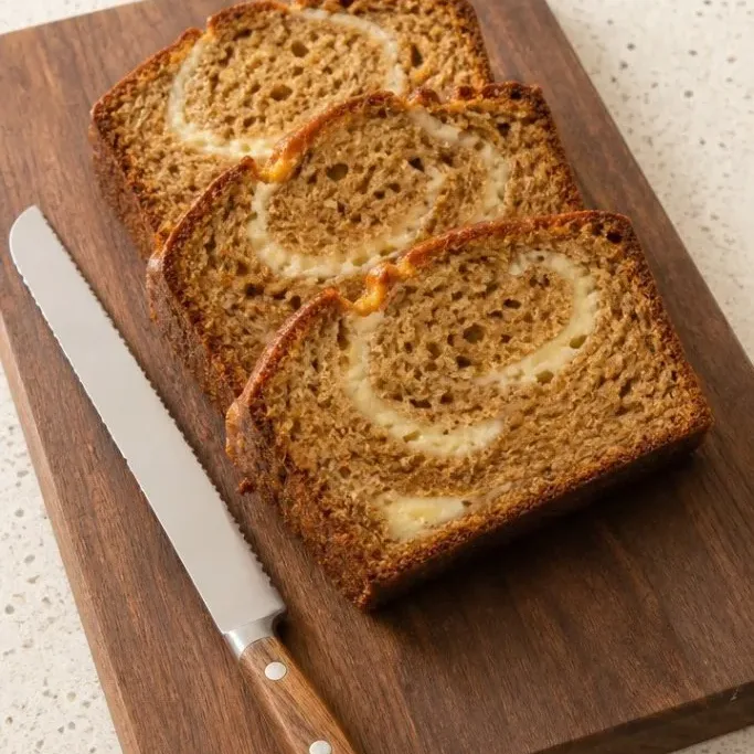 Cream Cheese Banana Bread with a Tangy Swirl Cream Cheese Banana Bread