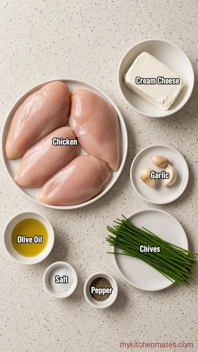 10-Minute Prep Cream Cheese Stuffed Chicken Ingredients