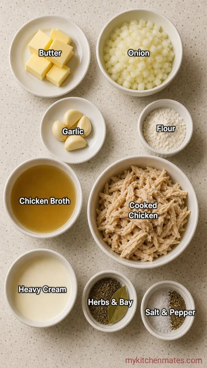 30-Minute Cream of Chicken Soup Ingredients