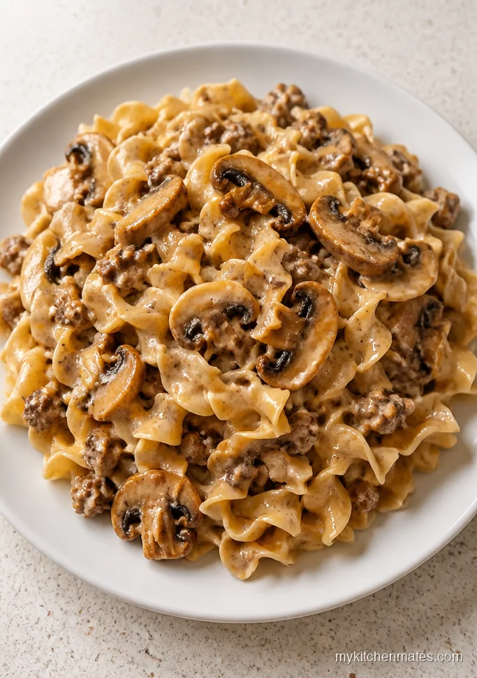 Creamy Beef and Mushroom Pasta