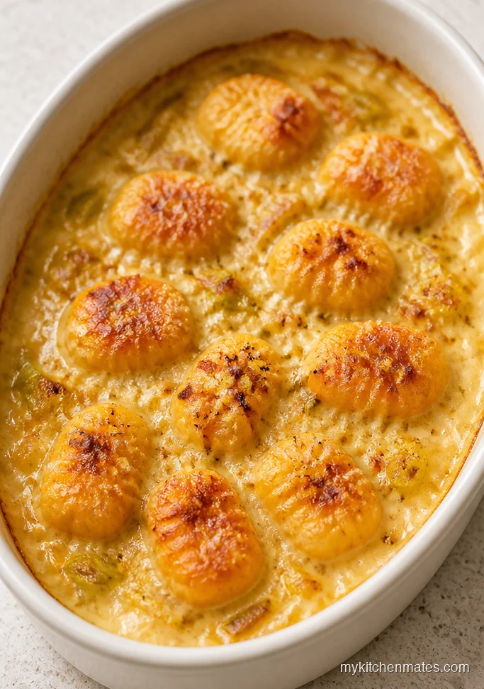 Creamy Butternut Squash Gnocchi Bake with Leeks