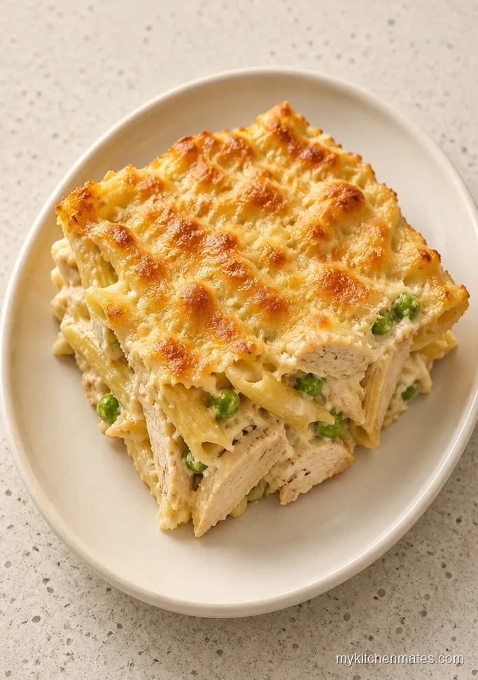 Creamy Chicken Alfredo Pasta Bake