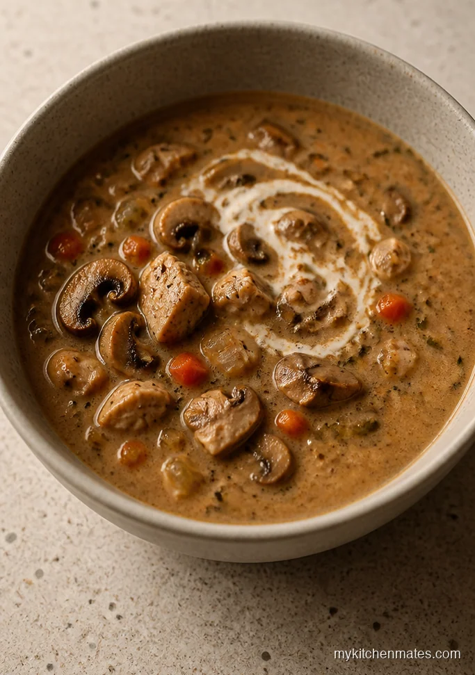 Creamy Chicken and Mushroom Vegetable Soup