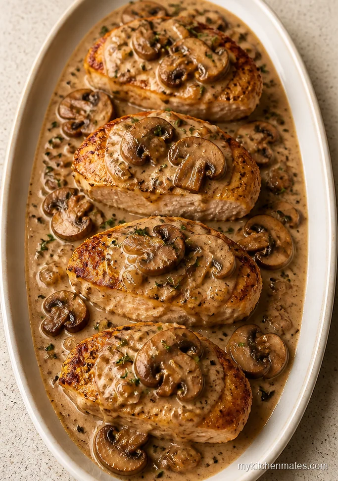 Creamy Chicken Breast and Mushroom Skillet