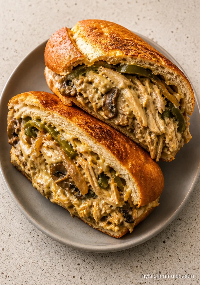11 Crockpot Chicken Sandwich Recipes for Easy Weeknight Wins Creamy Chicken Philly Sandwiches