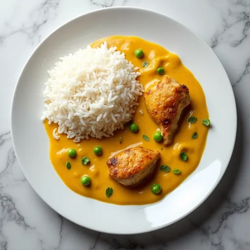 Creamy Coconut Curry Chicken and Basmati Rice