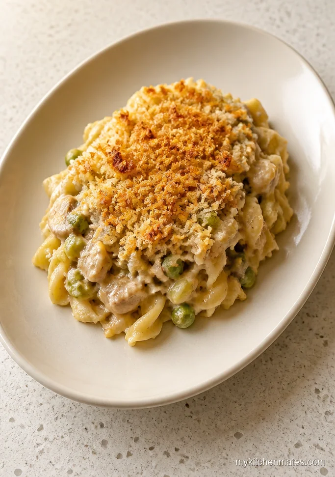 Creamy Crock Pot Tuna Noodle Casserole