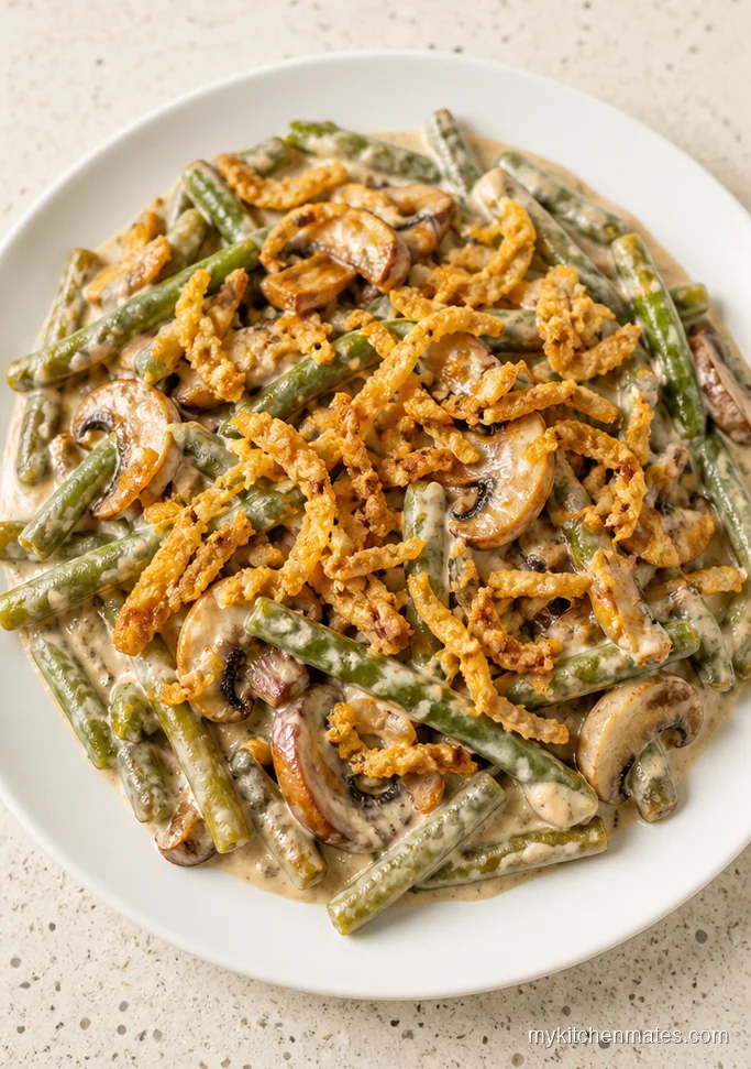 Creamy Crockpot Green Bean Casserole