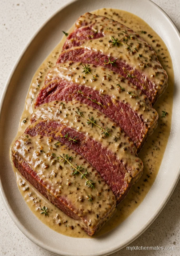 Creamy Dijon Slow Cooker Corned Beef