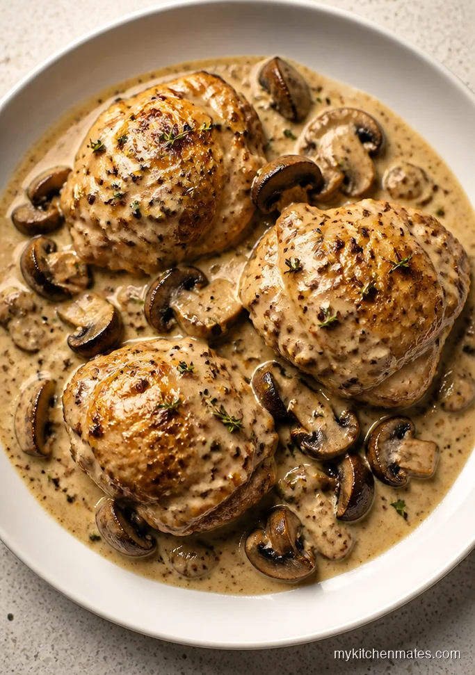 Creamy Dutch Oven Chicken and Mushrooms