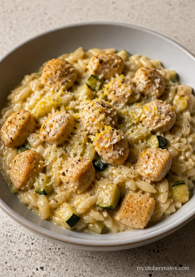 Creamy Lemon Chicken and Orzo