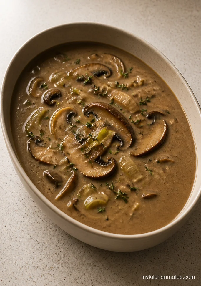 Creamy Mushroom and Leek Soup