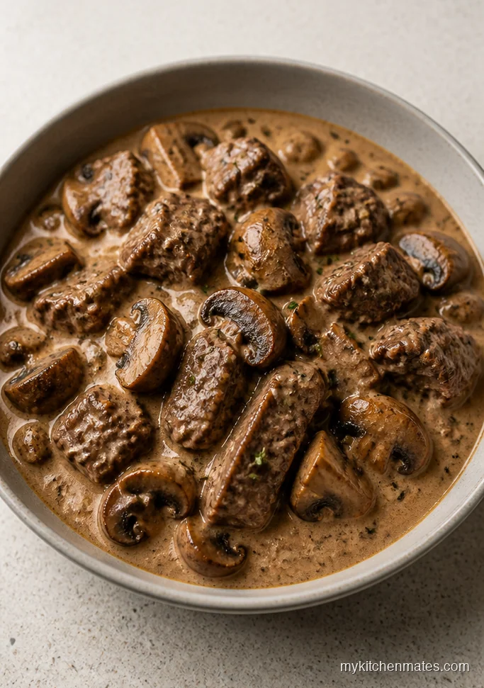 Creamy Mushroom Beef Stew Meat