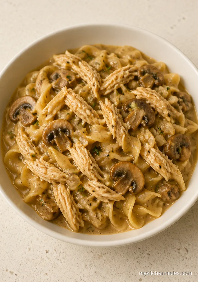 Creamy Mushroom Chicken and Noodles