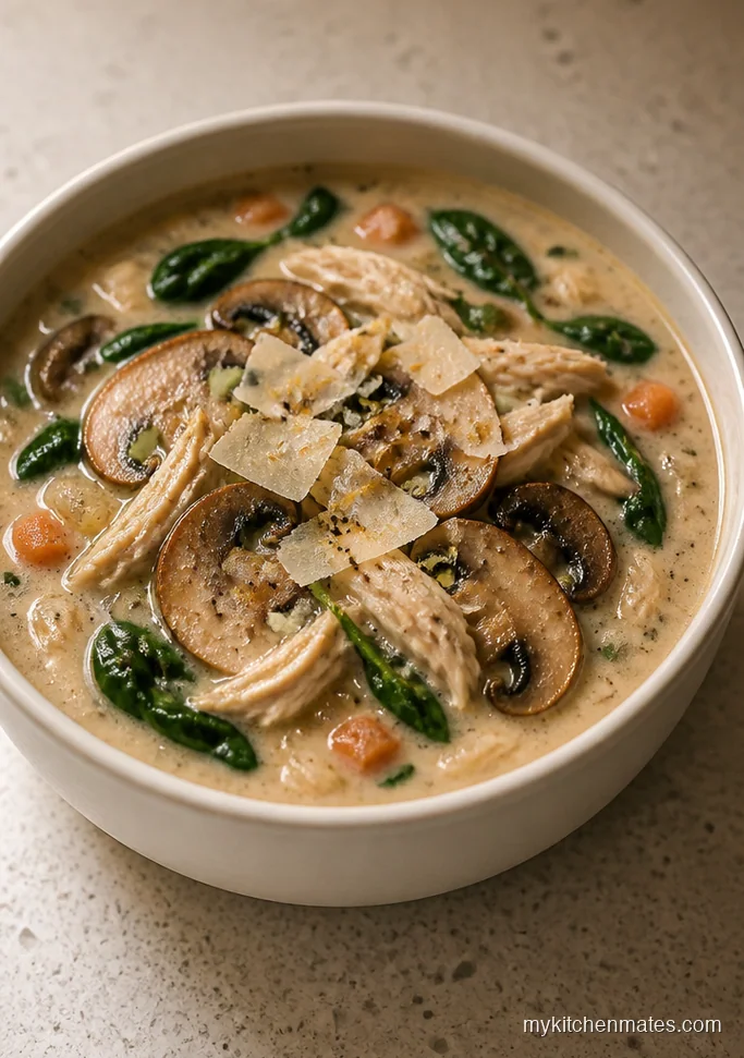Creamy Mushroom Chicken Soup