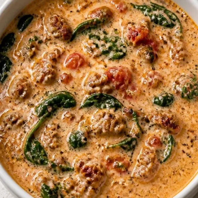 Creamy Parmesan Italian Sausage Soup
