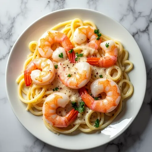 Creamy Parmesan Shrimp Scampi