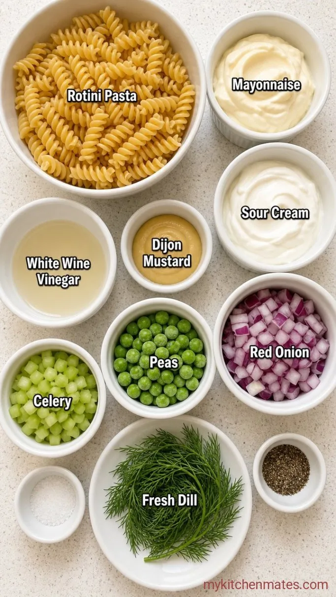 Creamy Pasta Salad That Stays Creamy Ingredients
