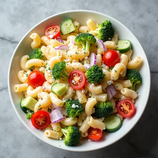 Creamy Ranch and Vegetable Mac Salad