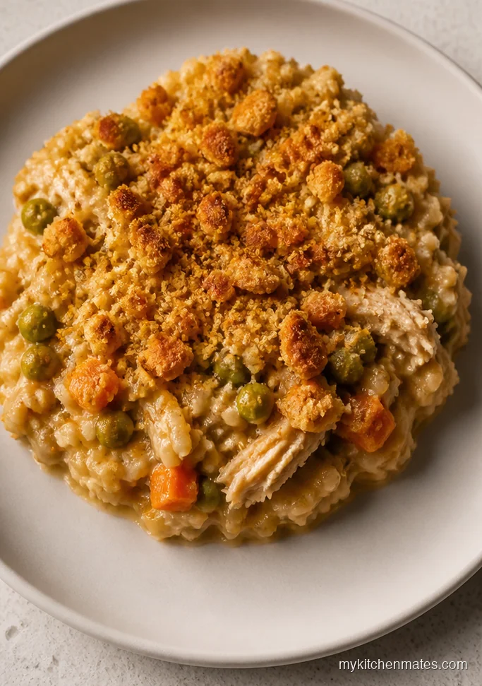 Creamy Rotisserie Chicken and Rice Casserole