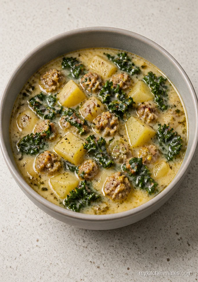 Creamy Sausage Potato and Kale Soup