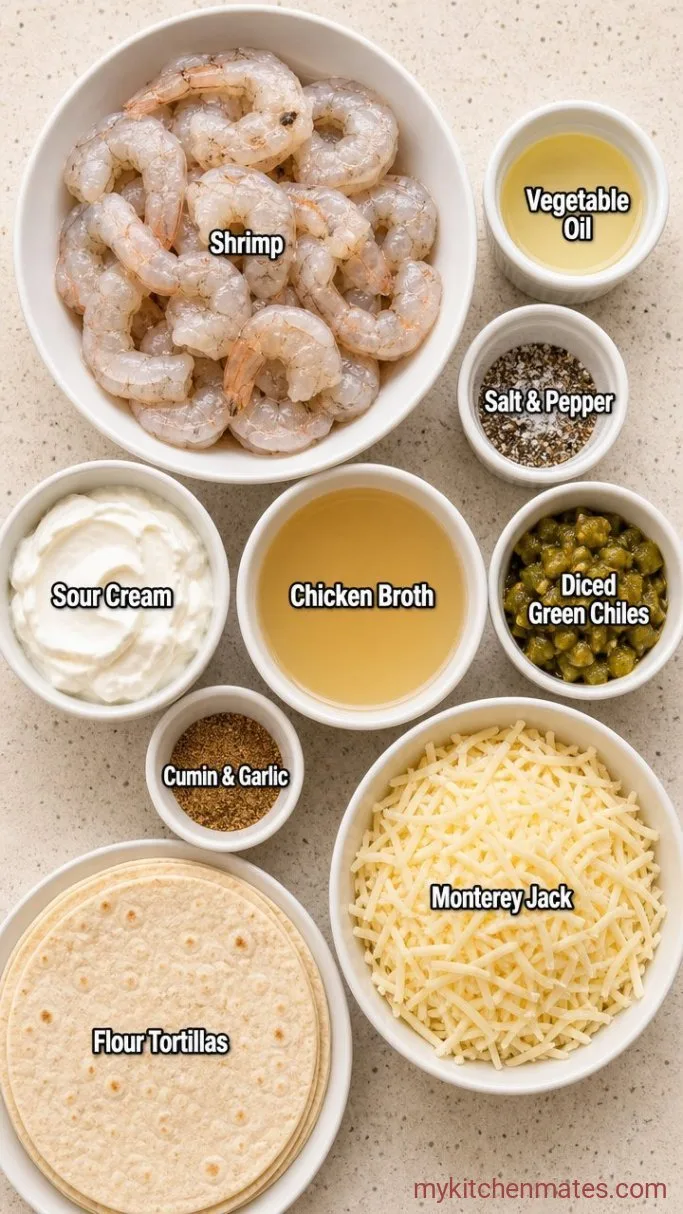 Creamy Shrimp Enchiladas in 40 Minutes Ingredients