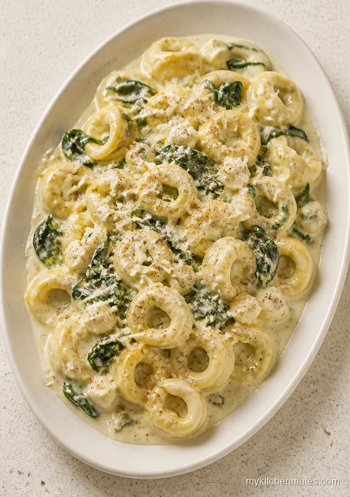 Creamy Spinach Cheese Tortellini