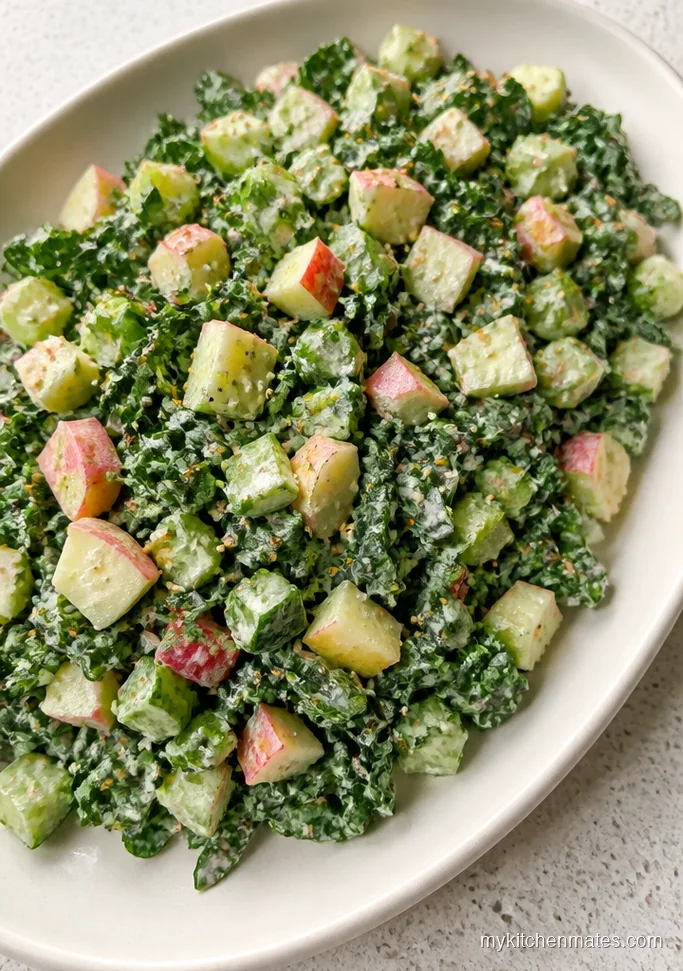 Creamy Tahini Kale Apple Salad