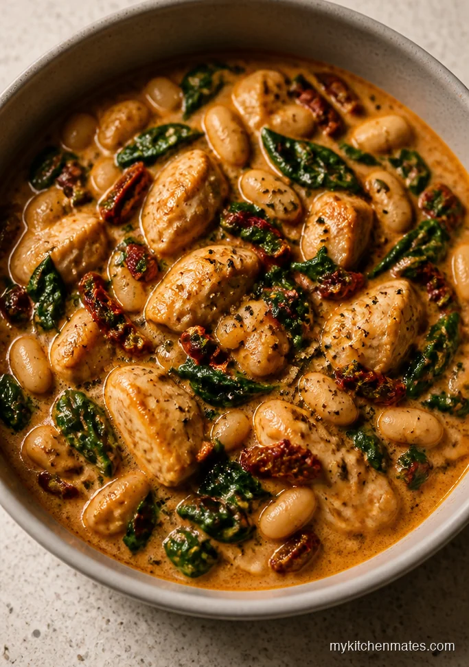 Creamy Tuscan Chicken with White Beans