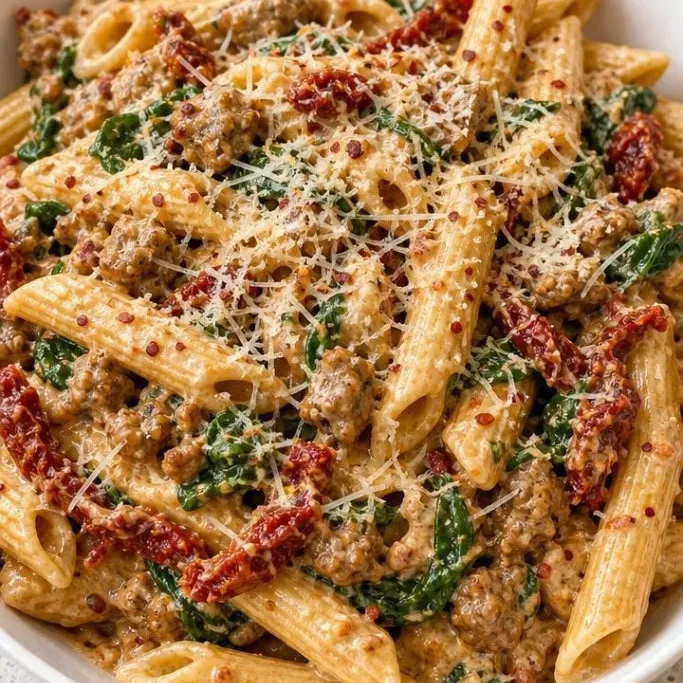 Creamy Tuscan Sausage Pasta