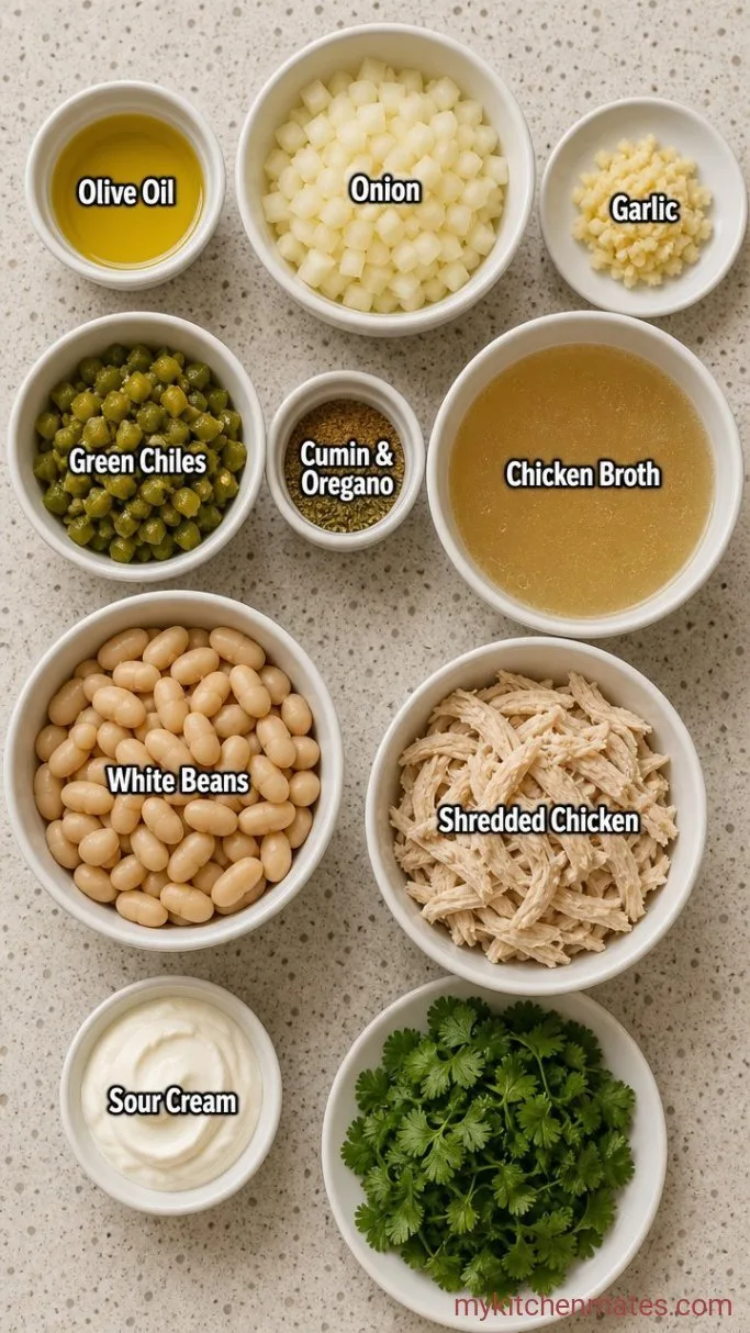 30-Minute Creamy White Chicken Chili Ingredients