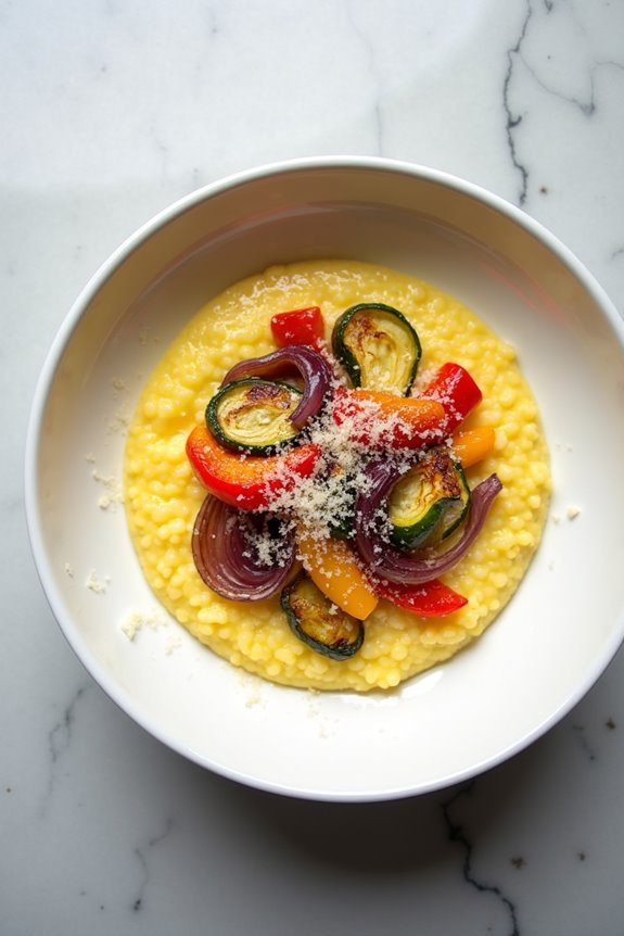 creamy polenta with vegetables
