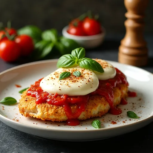 Crispy Air Fryer Chicken Parm with Fresh Mozzarella