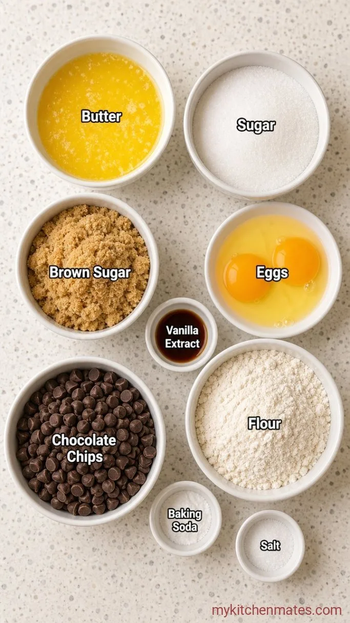 Crispy Chocolate Chip Cookies Ingredients