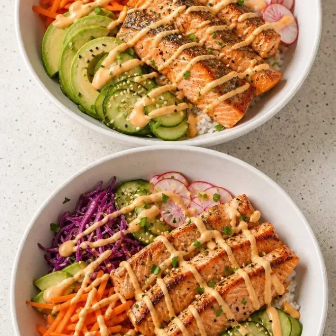 Quick Crispy Salmon Bowl crispy salmon bowl_featured_qi7