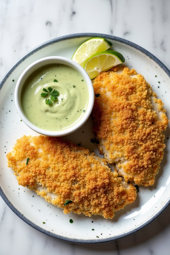 crispy fish with dip