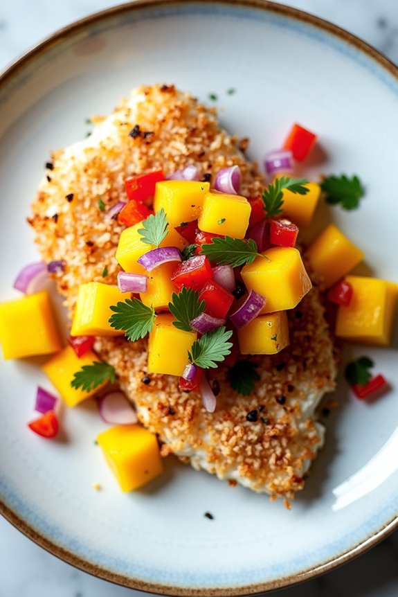 crispy fish with salsa