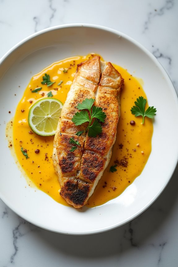 crispy sea bass curry