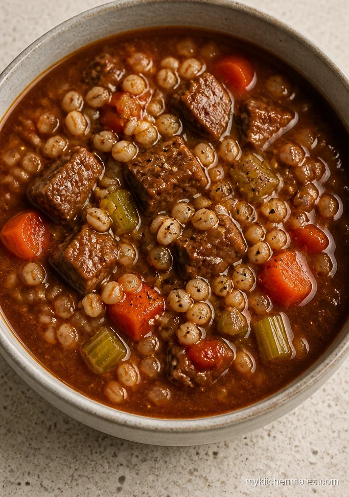 Crock Pot Beef Barley Soup