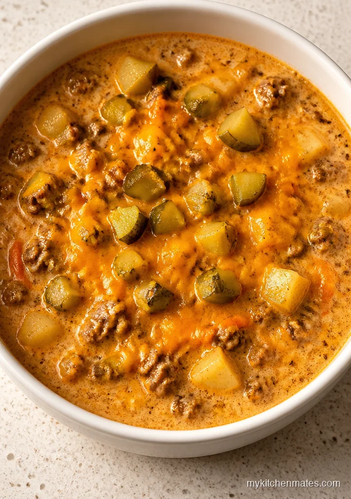 Crock Pot Cheeseburger Soup