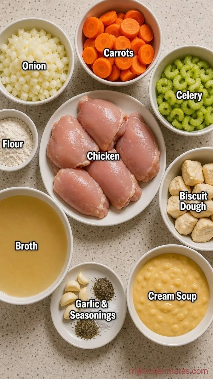 Creamy Crock Pot Chicken and Dumplings Ingredients