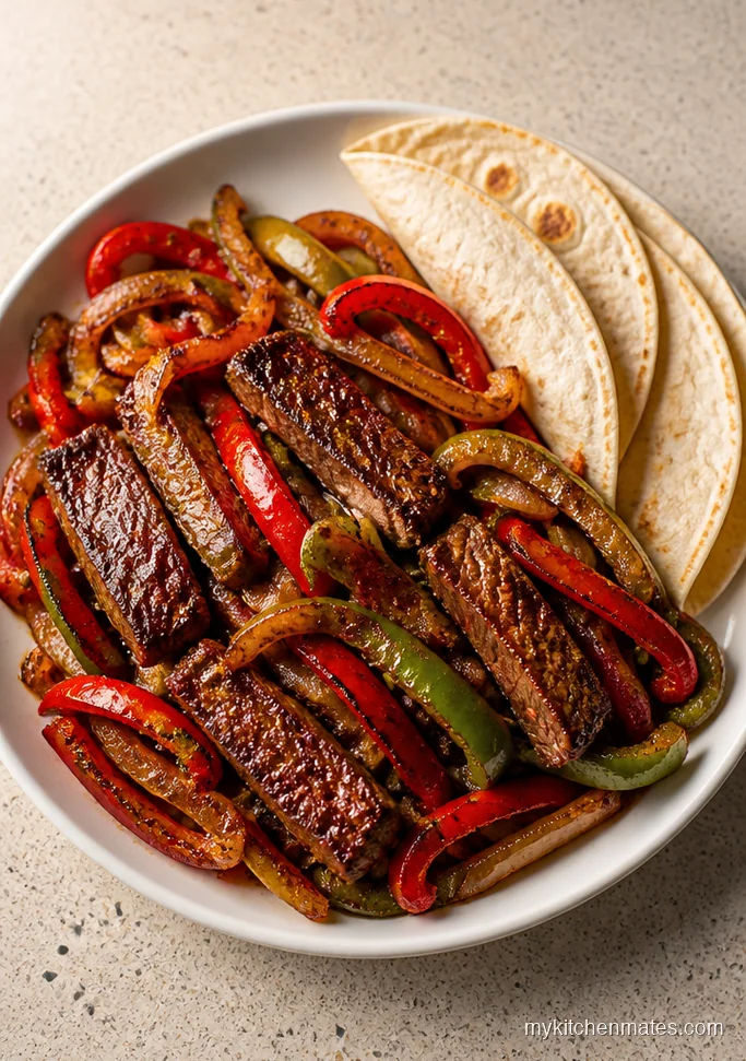 Crock Pot Flank Steak Fajitas