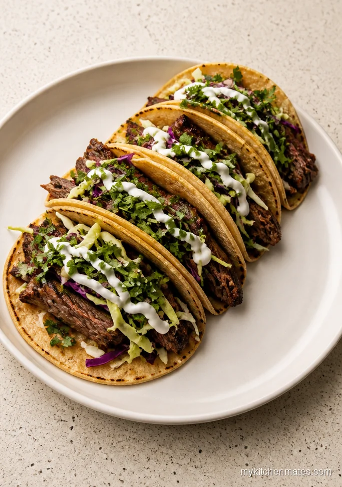 Crock Pot Flank Steak Street Tacos