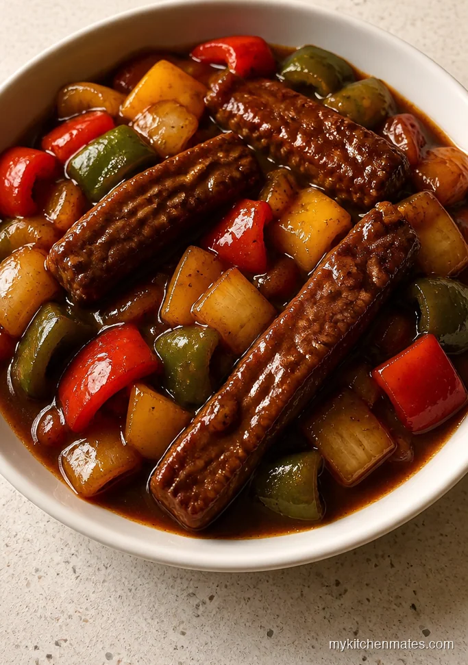 Crock Pot Pepper Steak with Peppers and Onions