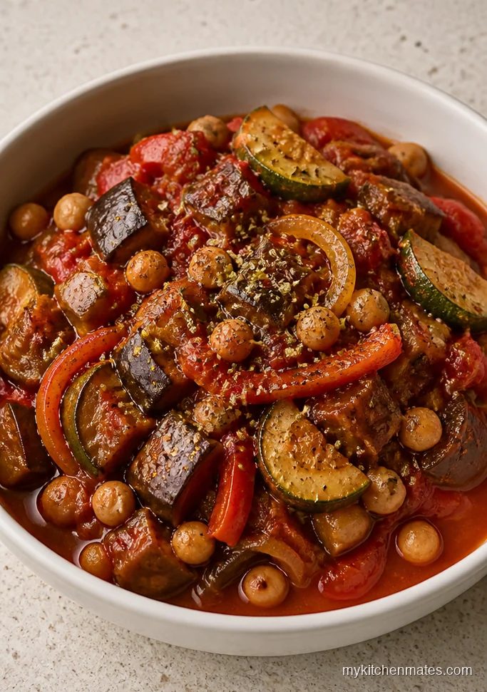 Crock Pot Ratatouille with Chickpeas
