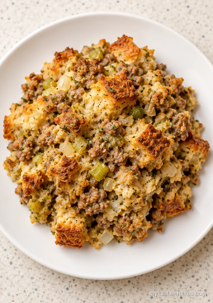 Crock Pot Sausage and Herb Stuffing