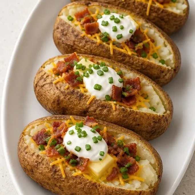 Fluffy Crockpot Baked Potatoes (No Oven Required) Crockpot Baked Potatoes